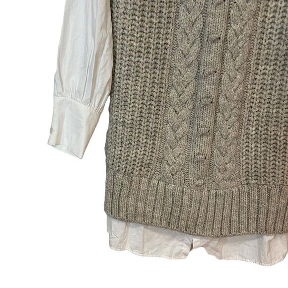 River island chunky knit layered sweater dress. Size small - Picture 7 of 9